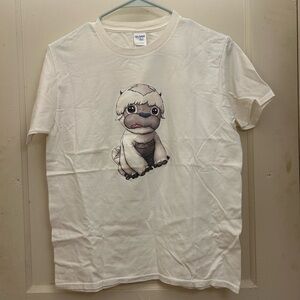 Avatar the last airbender Appa Gildan Premium Cotton White T-Shirt